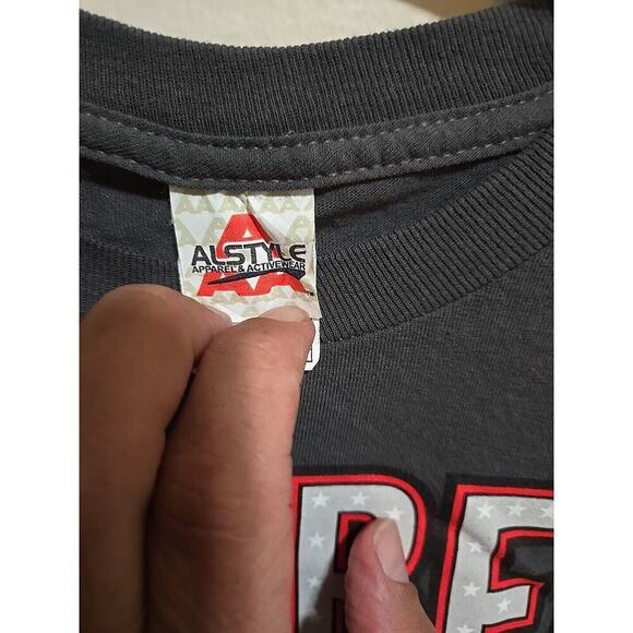 Number 1 Grandpa T Shirt Mens XL Short Sleeve Gray Wings - Picture 5 of 11